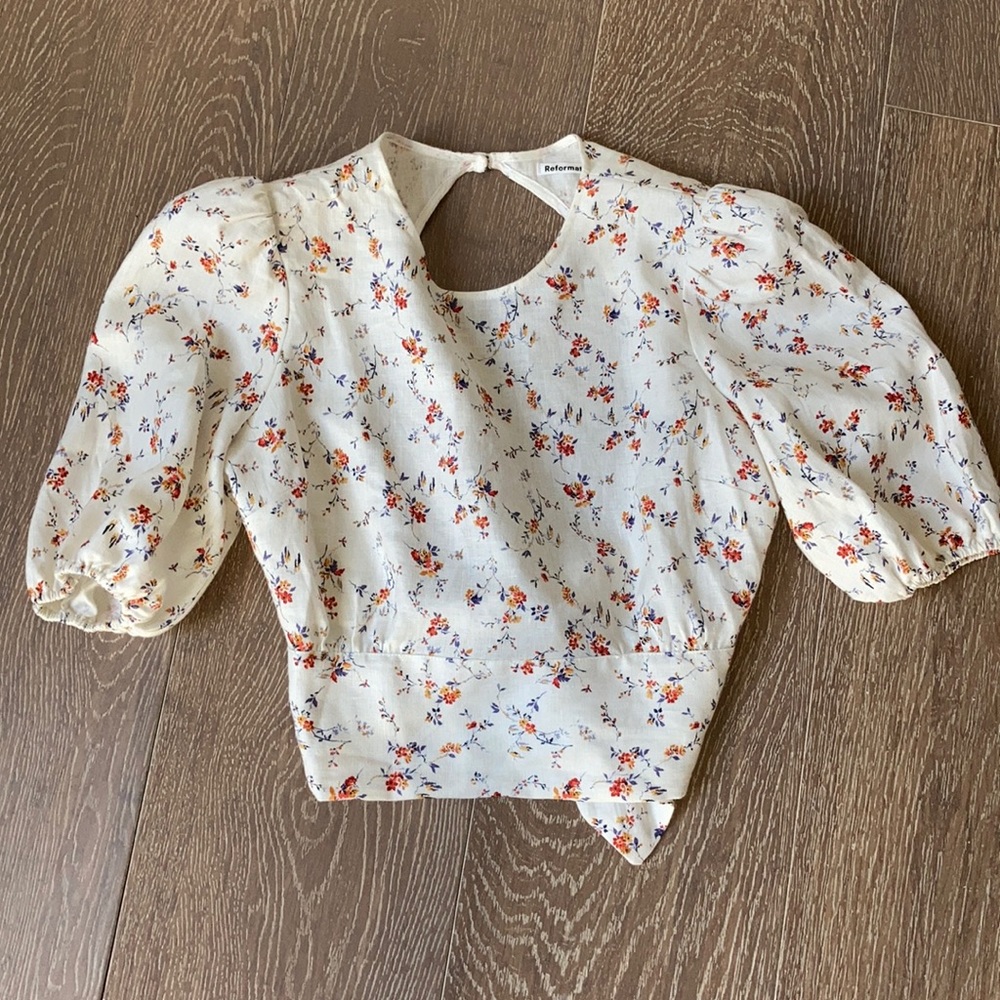 Reformation Seychelles floral top